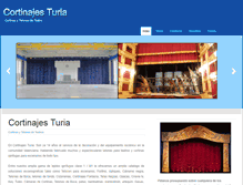 Tablet Screenshot of cortinajes-turia.com